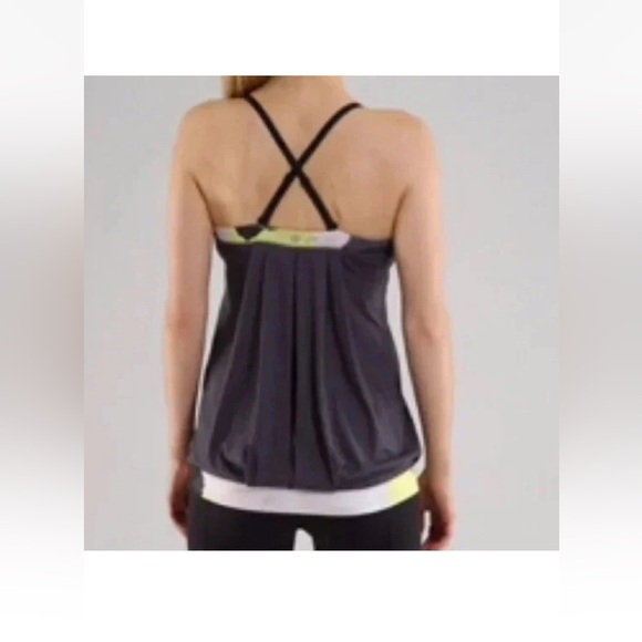 Lululemon Pure Focus Tank Size 2 Citron Tinted Canvas gray. Tag removed. GUC - Picture 11 of 11